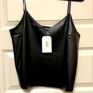 Faux leather shirt size M